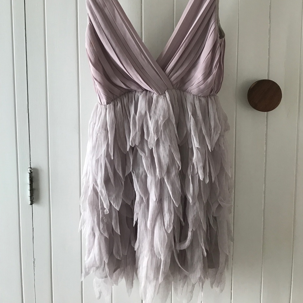 Arc & Co Chiffon Feather Dress -worn once